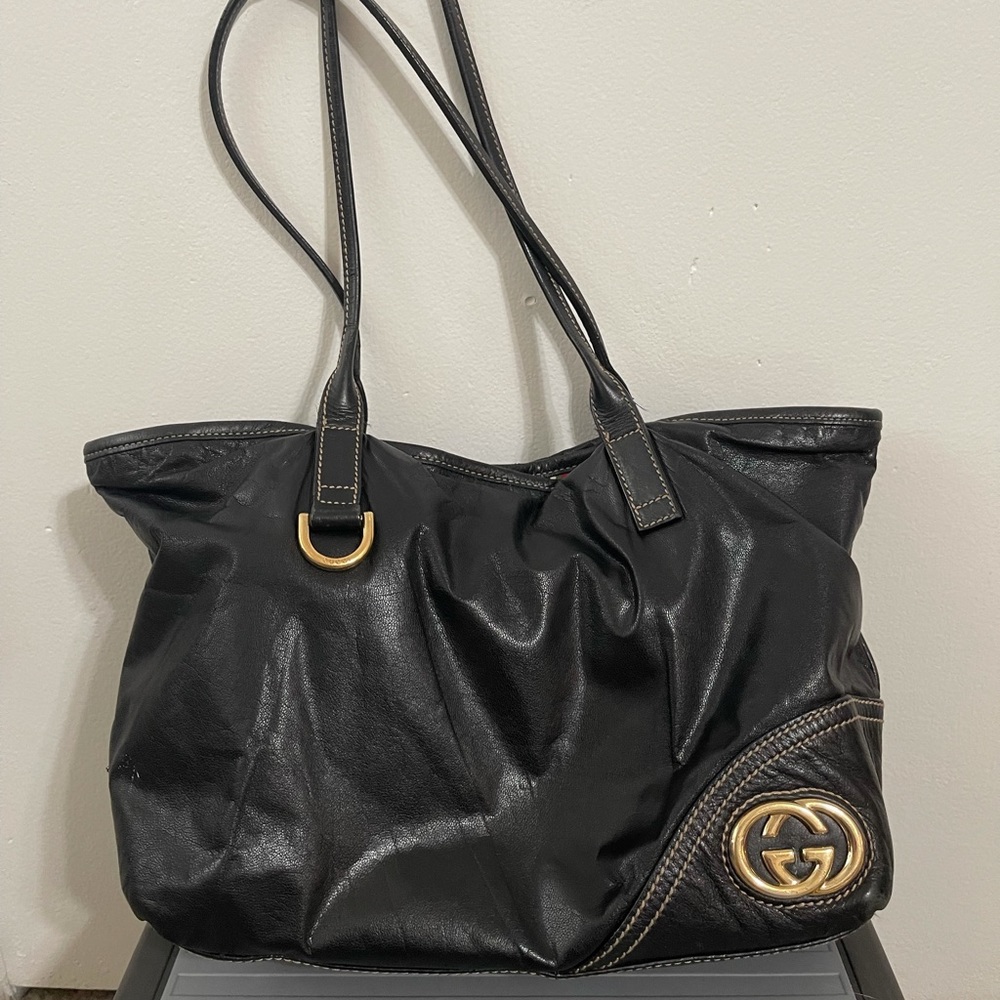 Authentic Gucci Leather Tote